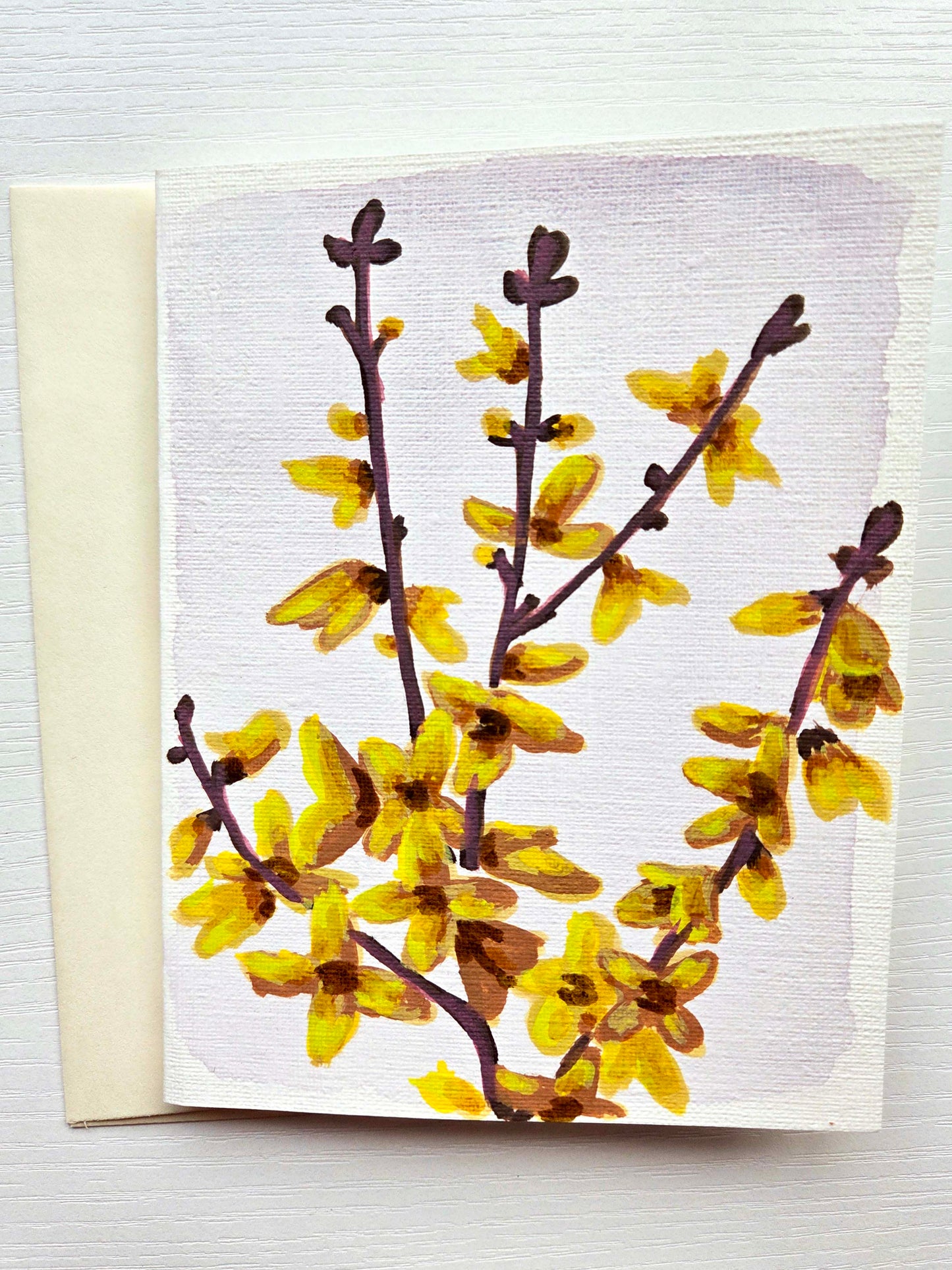 "Burgeon" - Forsythia Greeting Card
