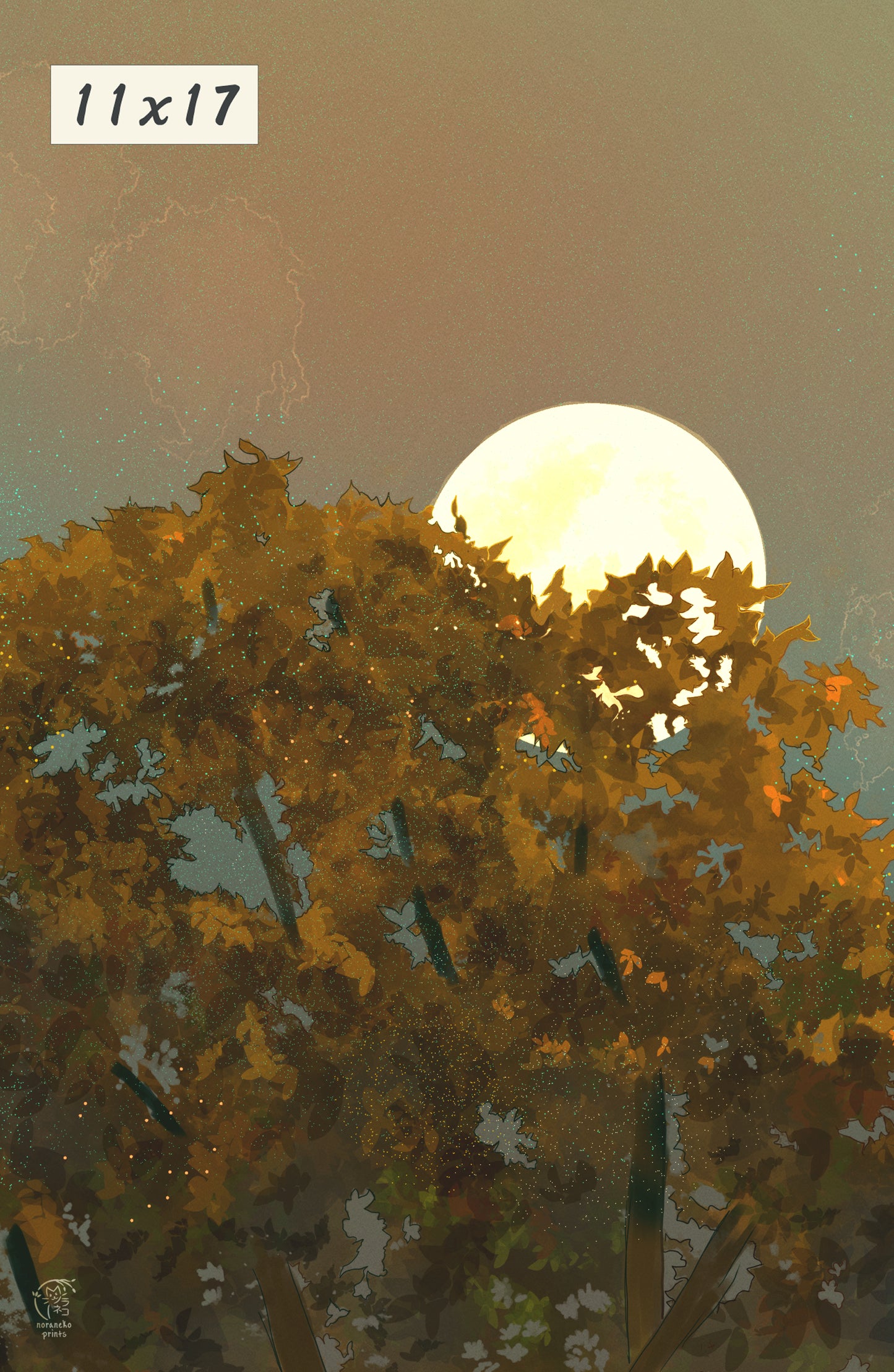 Peeking Fall Moon