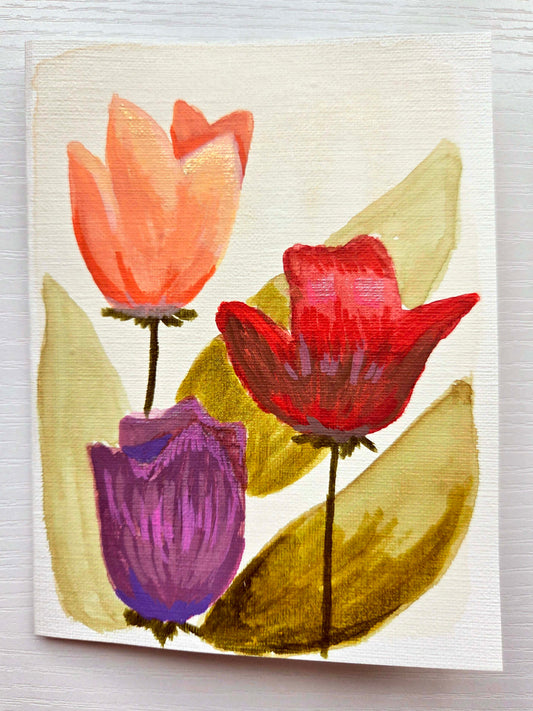 "Burgeon" - Tulips Greeting Card
