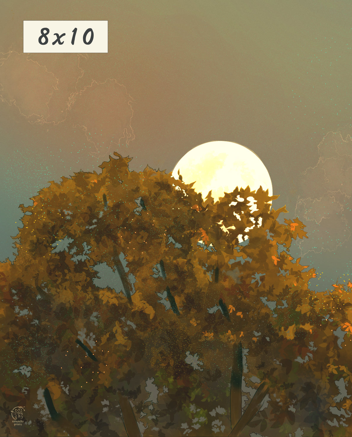 Peeking Fall Moon